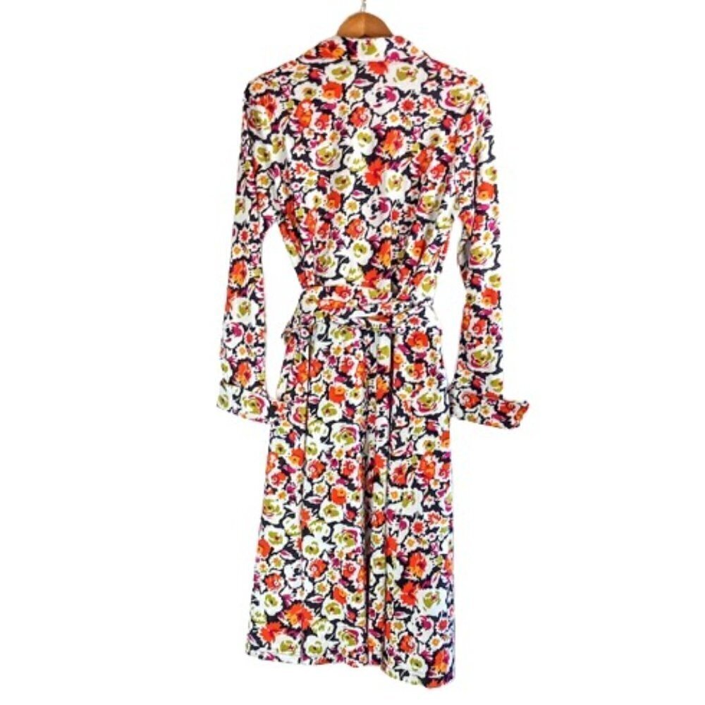 Vintage Diane Von Furstenberg Floral Cotton Wrap Midi Dress NWT - Picture 3 of 10